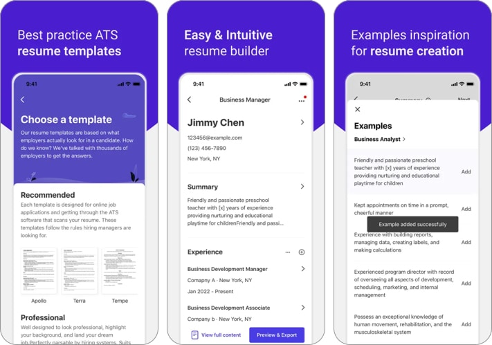 resume builder pdf resume app for iphone