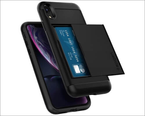 spigen slim card holder case for iphone xr