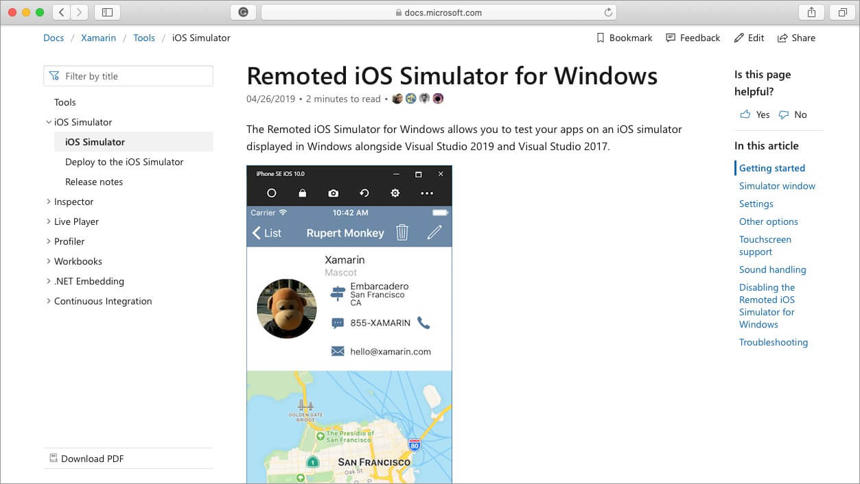xamarin remoted ios Simulator for mac and windows pc