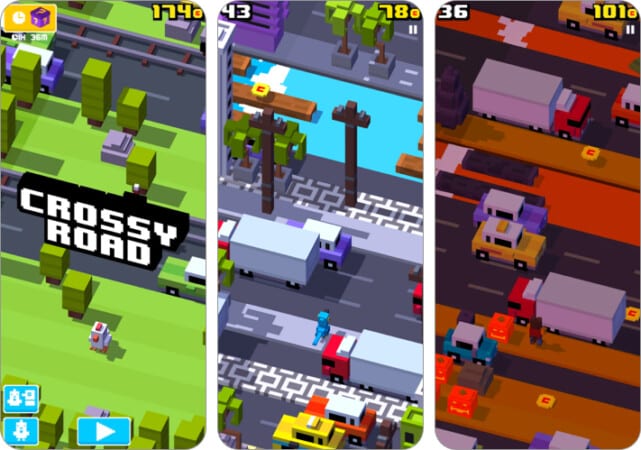 Crossy Road one-handed game for iPhone and iPad