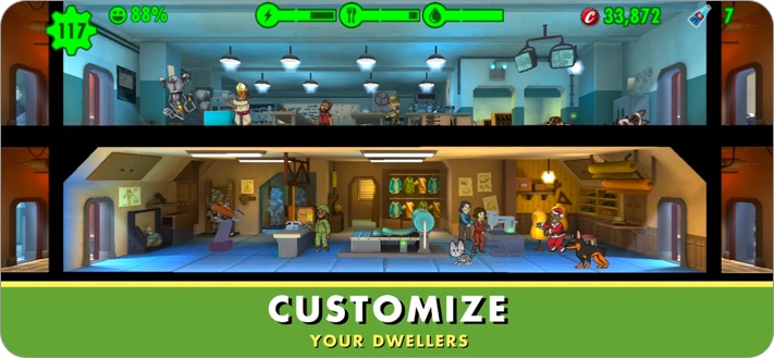 Fallout Shelter life simulation game for iPhone and iPad