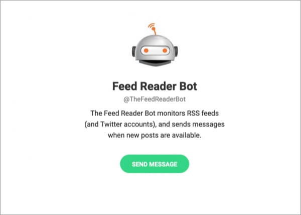 Feed Reader bot for Telegram