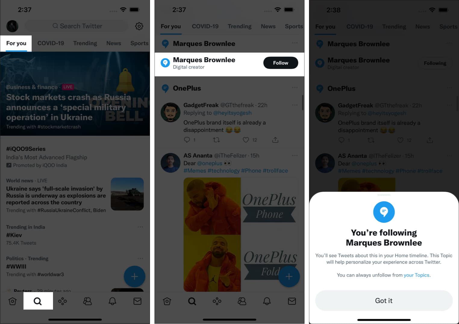 How to follow and unfollow Topics on Twitter from iPhone and iPad  - 4