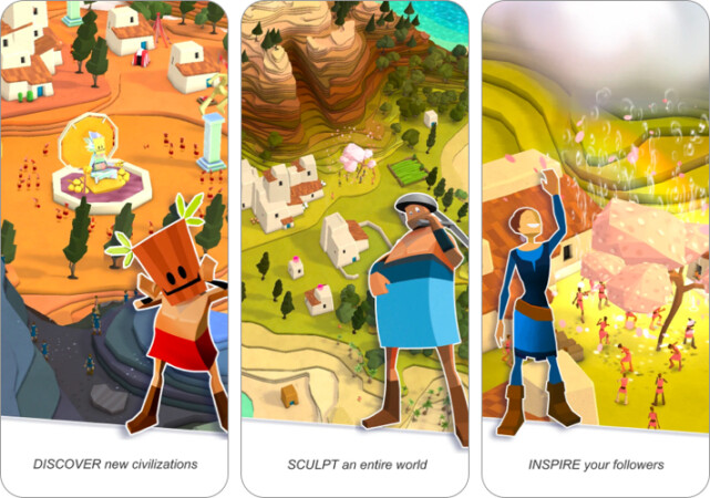 Godus life simulation game for iPhone and iPad