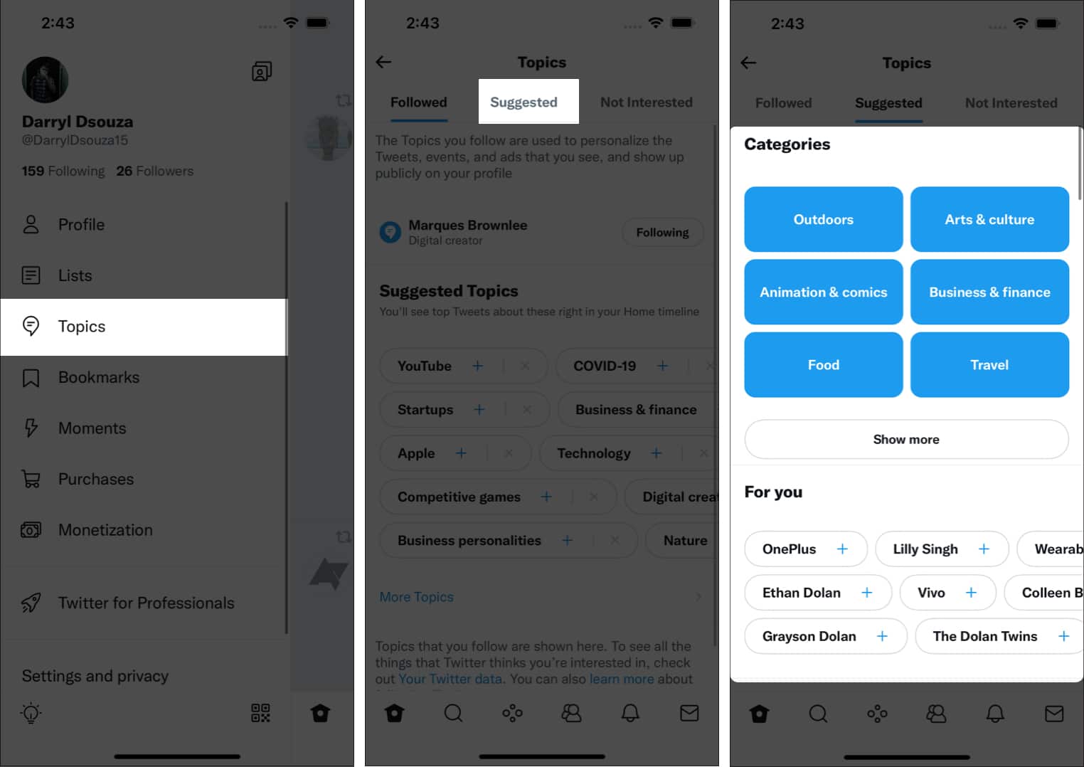How to follow and unfollow Topics on Twitter from iPhone and iPad  - 92