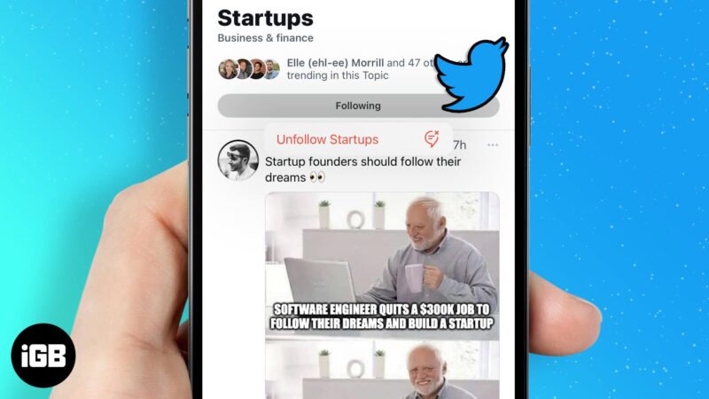 How to Follow and Unfollow Topics on Twitter App for iPhone