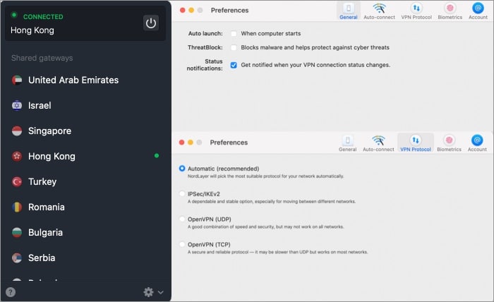 Обзор приложения NordLayer VPN для бизнеса iOS