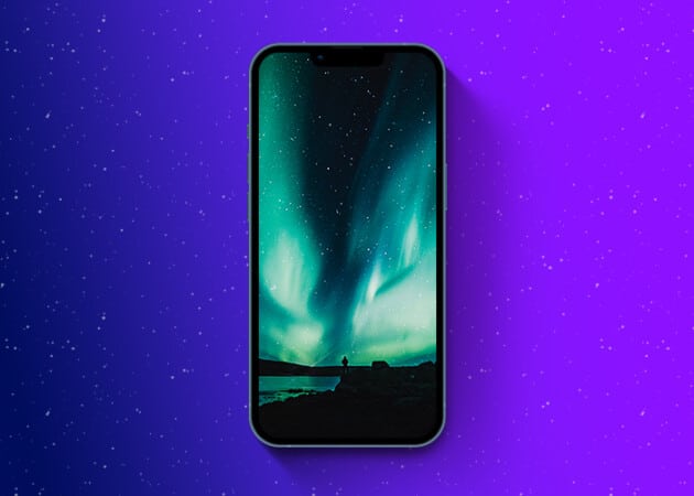 Northern lights galaxy wallpaper iPhone black