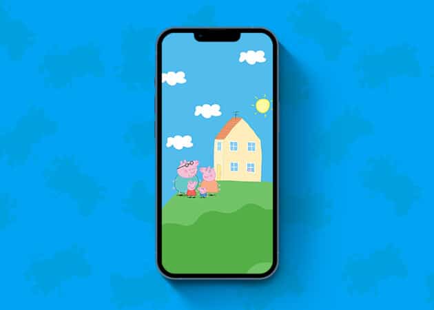 Peppa Pig house wallpaper