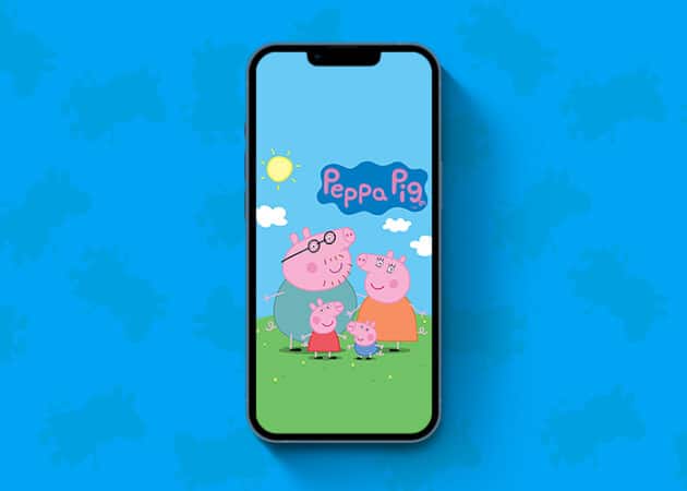 Peppa and her family wallpaper