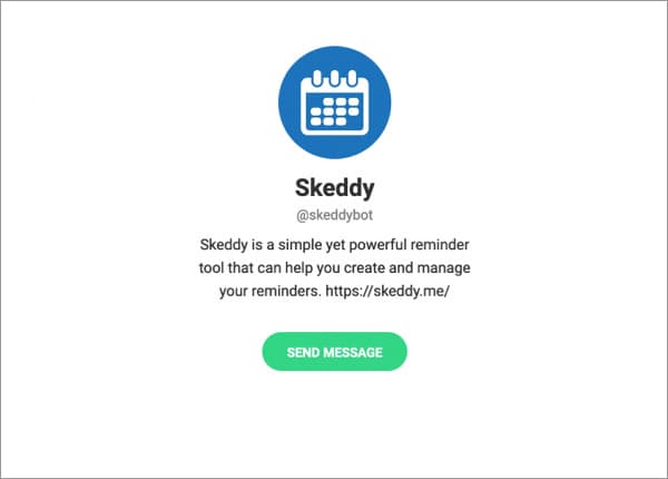 Skeddy Telegram bot