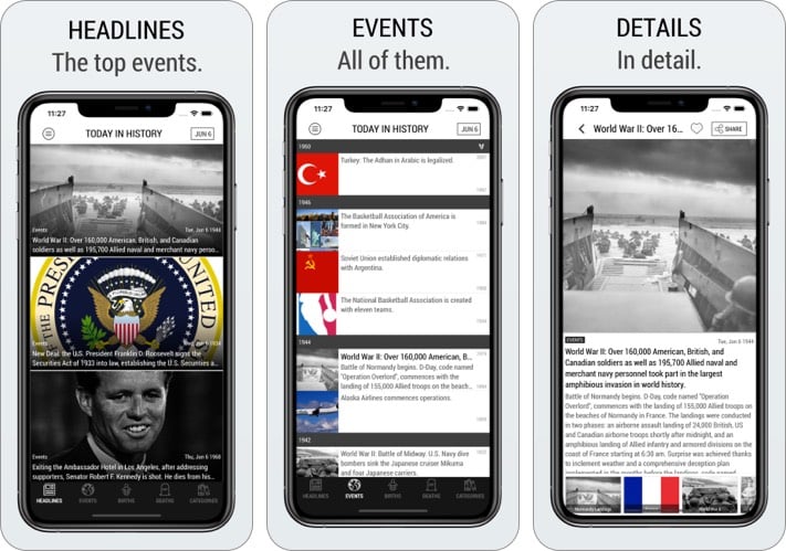 Today In History Lite Edition iPhone and iPad app