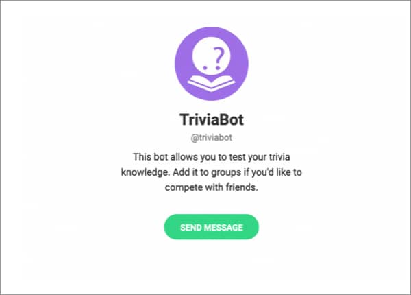 TriviaBot для Telegram