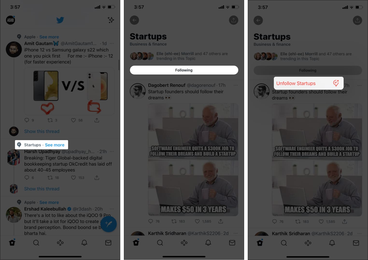 How to follow and unfollow Topics on Twitter from iPhone and iPad  - 79