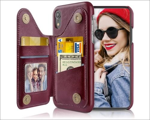 lohasic wallet case for iphone xr