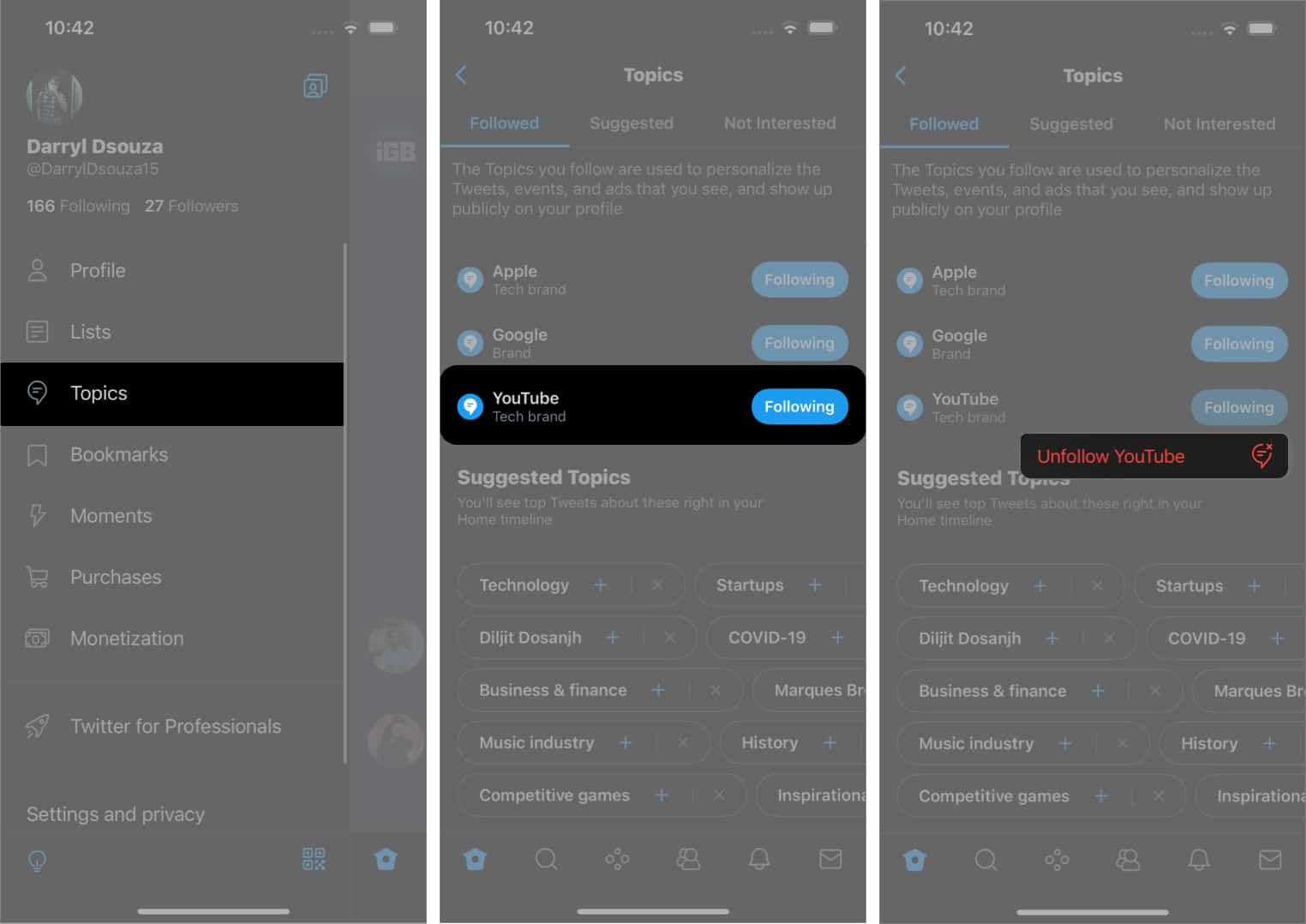 How to follow and unfollow Topics on Twitter from iPhone and iPad  - 85