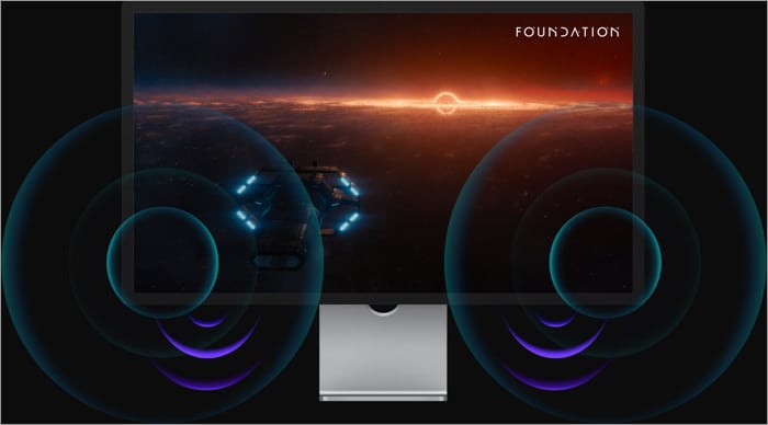 Apple studio display and its six speakers