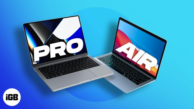 Difference between MacBook Air and MacBook Pro