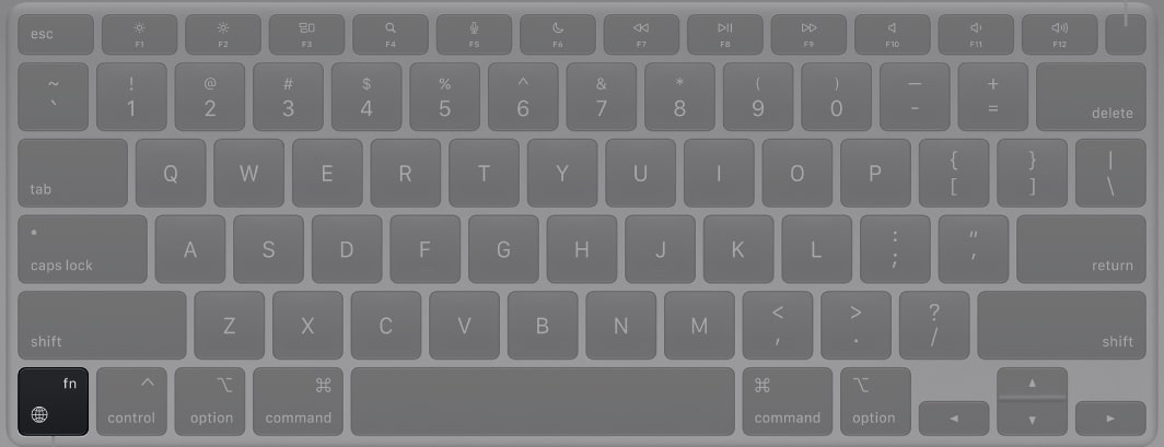Globe icon on iPad keyboard