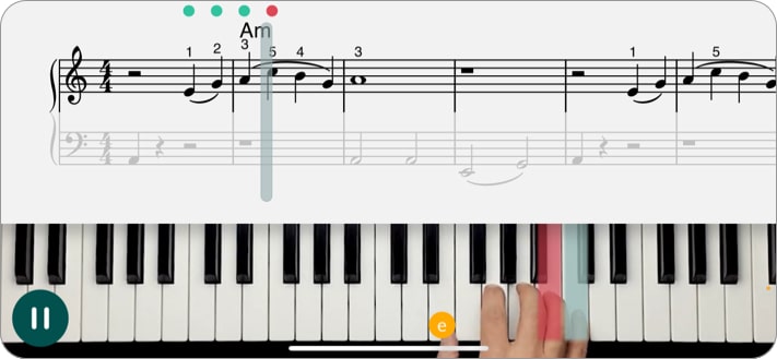 Skoove AI warns you about wrong piano AI