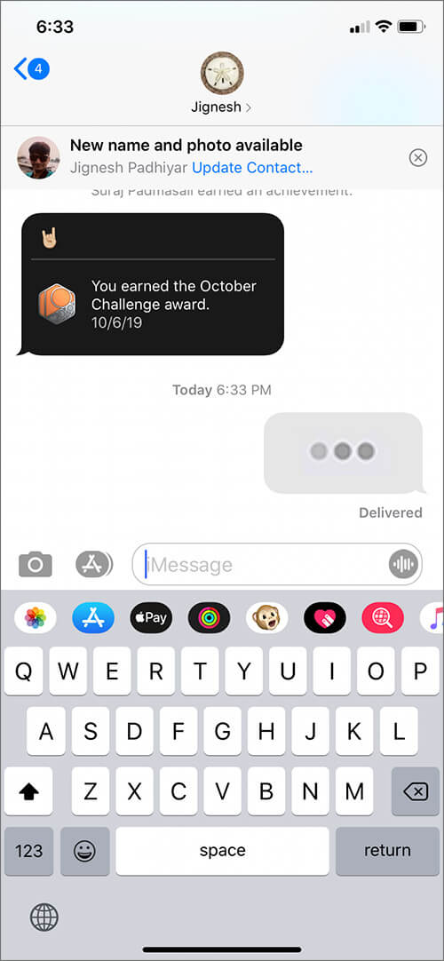 iMessage Typing GIF