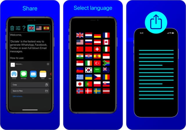 Dictation   Speech to text app for iPhone