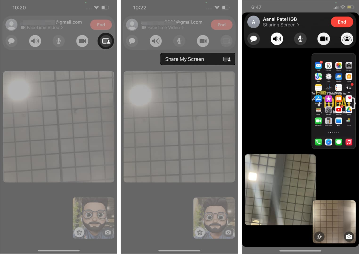 Как поделиться своим экраном в FaceTime на iPhone и iPad