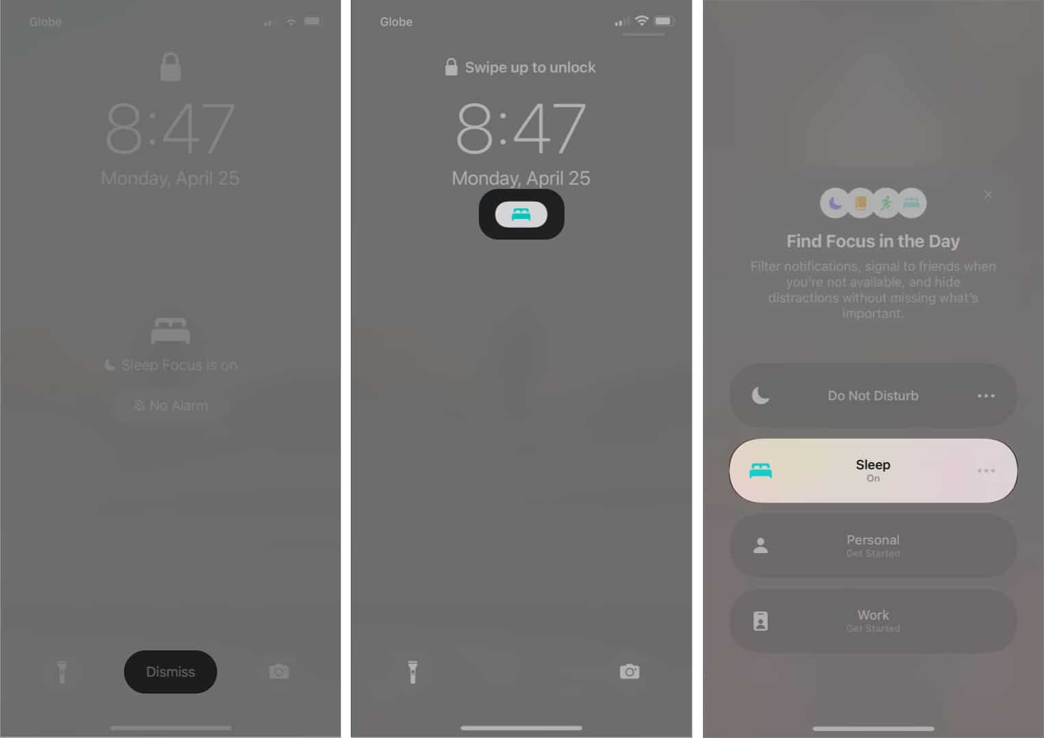 How to turn Sleep Mode off from iPhone's lock screen