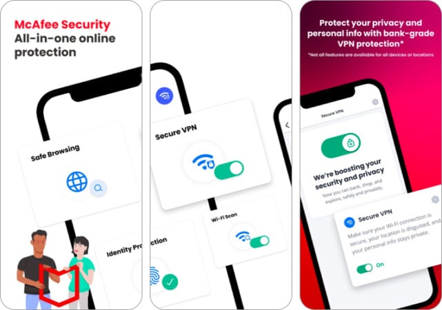 McAfee Security antivirus app for iPhone