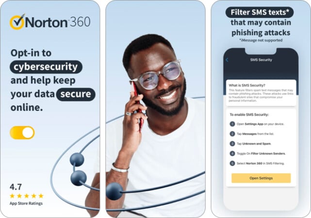 Norton 360 antivirus app for iPhone