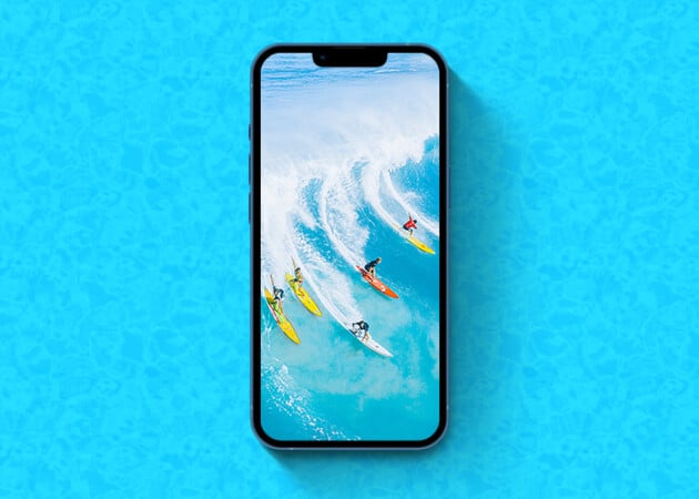 Ocean surfing wallpaper iPhone