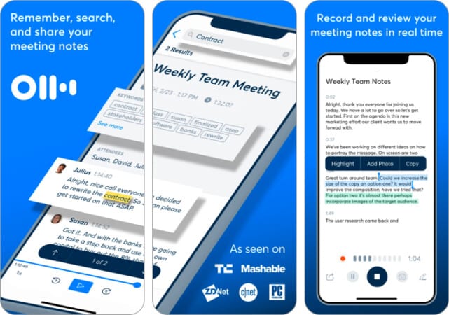 Otter  Transcribe Voice Notes app for iPhone
