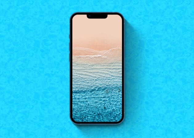 Sun and sand ocean iPhone wallpaper