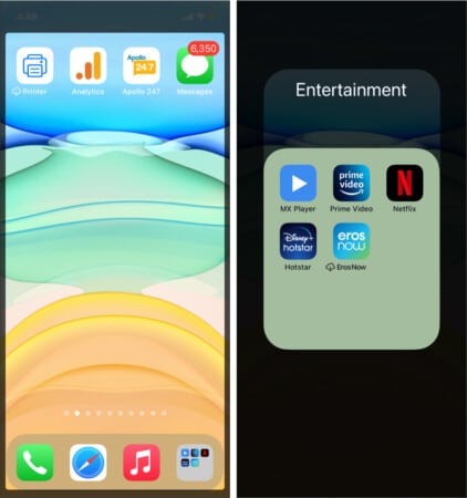 Tidy up the HomeScreen on iPhone