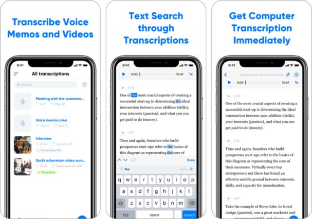 Transcribe   Speech to Text app for iPhone