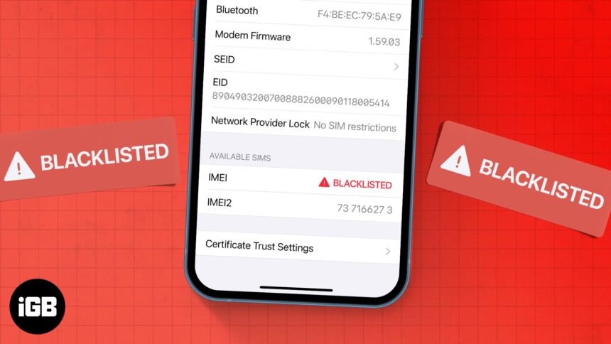What is blacklisted iPhone? How to unblock IMEI to fix it – iGeeksBlog