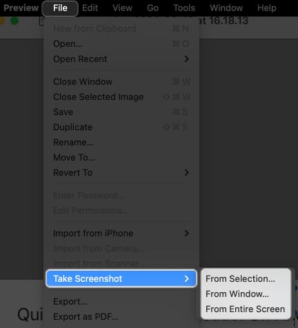 click file, take screenshot in preview