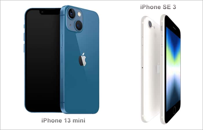 iPhone SE 3 vs iPhone 13 mini Design