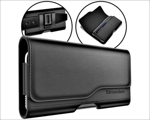 stronden premium leather belt clip case for iphone 11