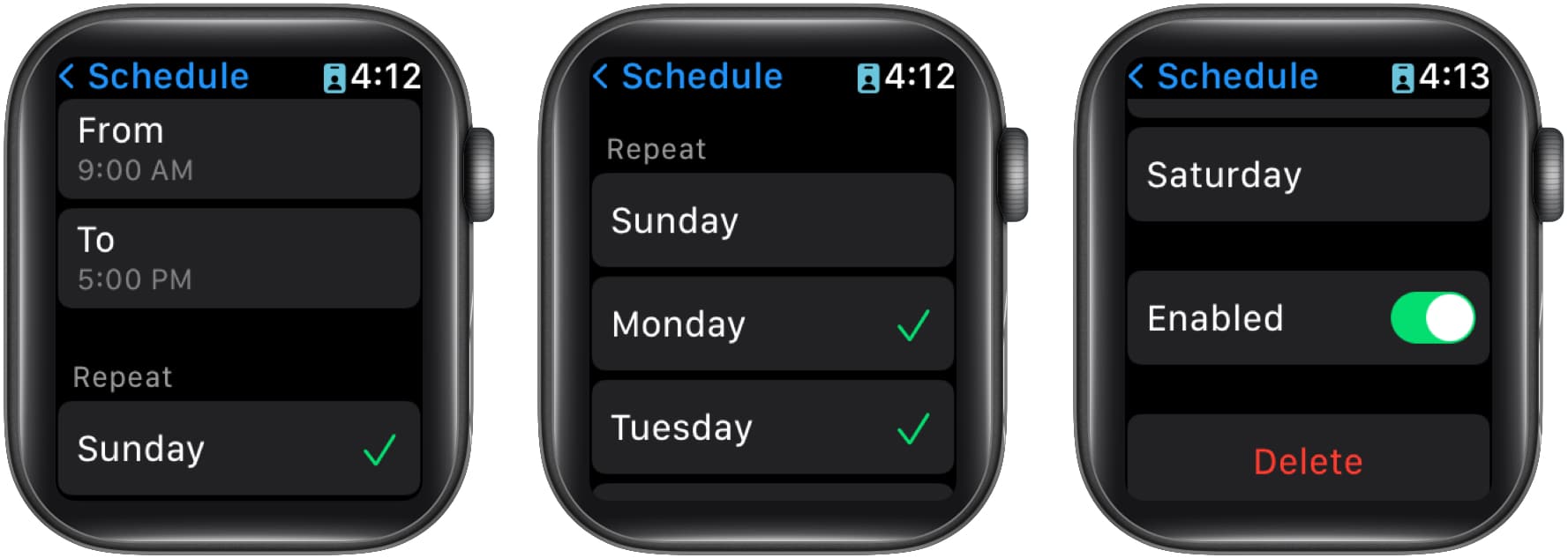 Create a Focus schedule on Apple Watch