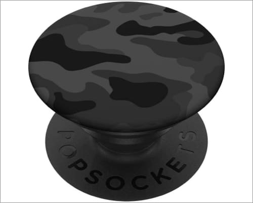Cute Black Camo pattern darck grey design for boys girls PopSockets for iPhone