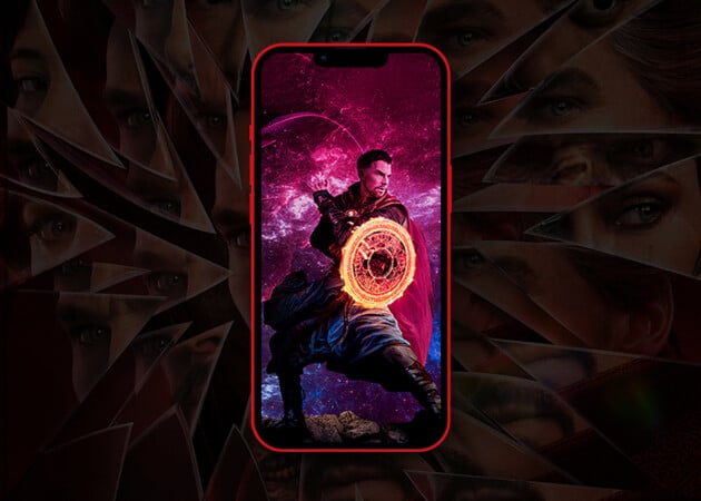 Doctor Strange in action iPhone wallpaper