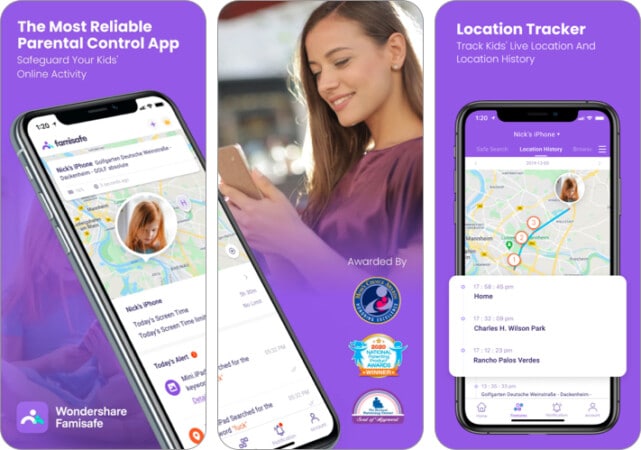 FamiSafe parental control app for iPhone