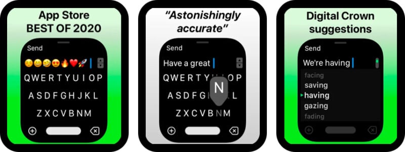 FlickType Keyboard app for Apple Watch 7