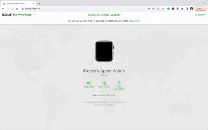 How to erase an Apple Watch via iCloud 