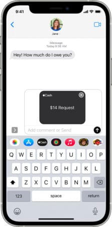 How to request payment on iPhone
