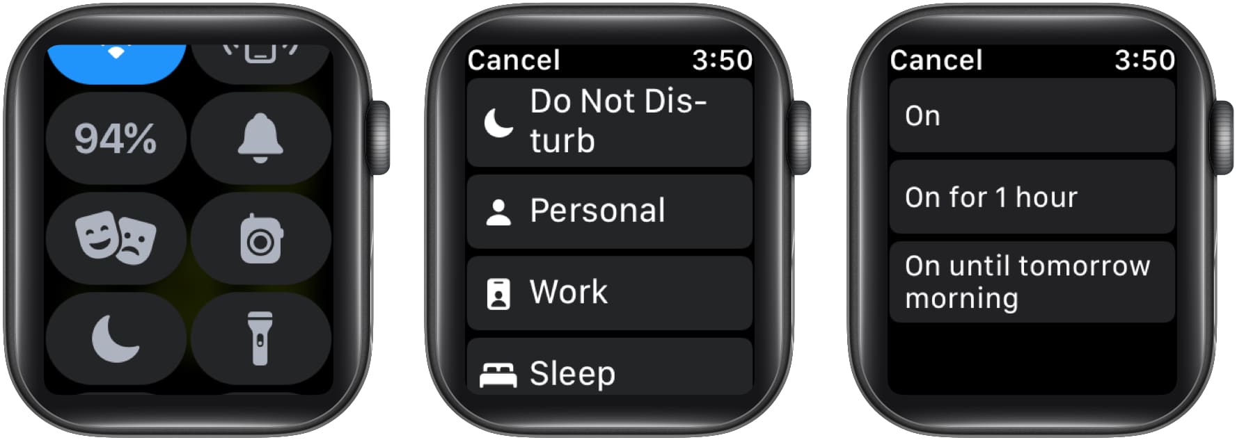 How to turn on Focus on Apple Watch