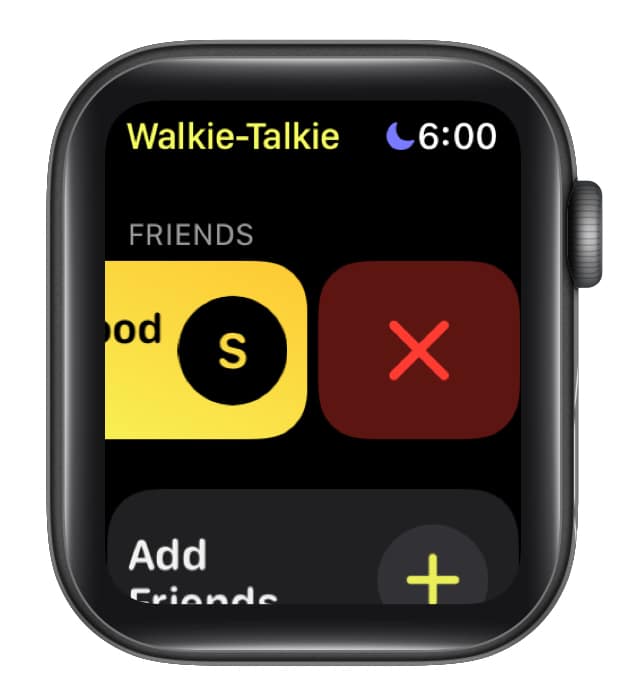 Remove friends from Walkie-Talkie app on Apple Watch
