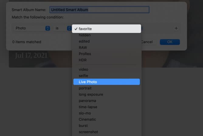 Select specific media type on Mac