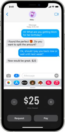 Send money via Apple Cash in the Messages app